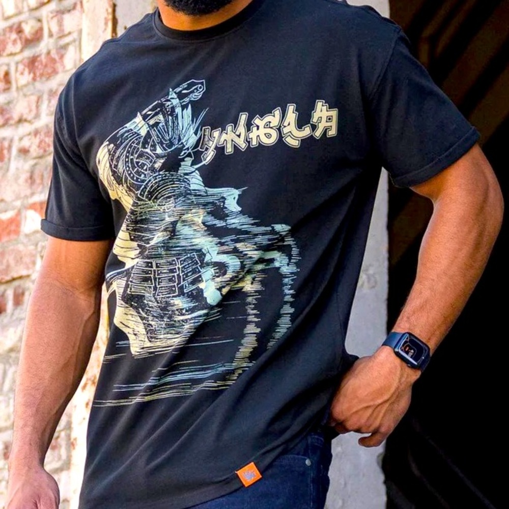 NWOT Men’s  YoungLA The Flock Samurai Code Signature T-Shirt Black Medium